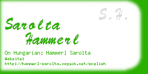 sarolta hammerl business card